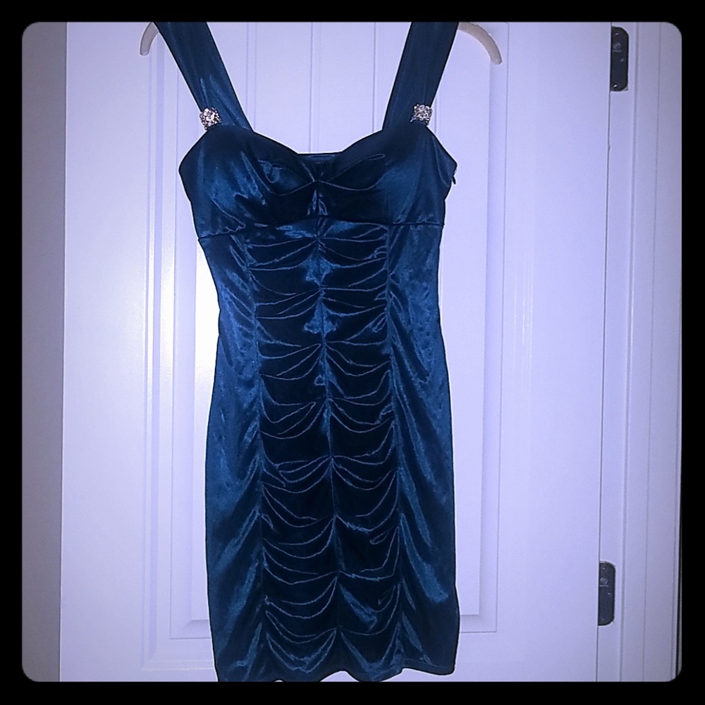 Turquoise mini dress